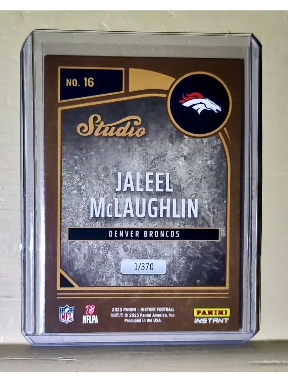Jaleel McLaughlin 2023 Panini NFL Studio Rookies #16 Rookie Card 1/370